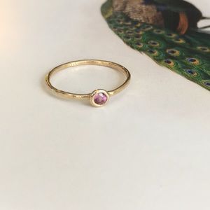 Melanie Casey 2.5mm pink tourmaline ring